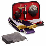 K151 Complete Sick Call Kit – Soft Suede Case with Eucharistic Supplies: Pyx, Oil Stock, Crucifix & More