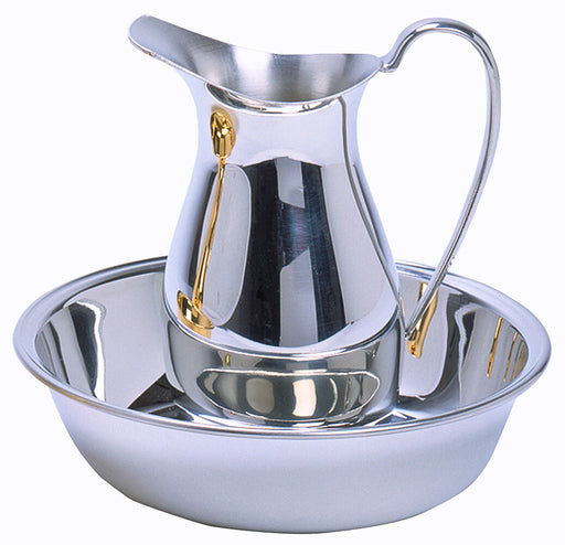 K218P – 8-Inch Polished Pewter Basin - Round Decorative Metal Sink Bowl