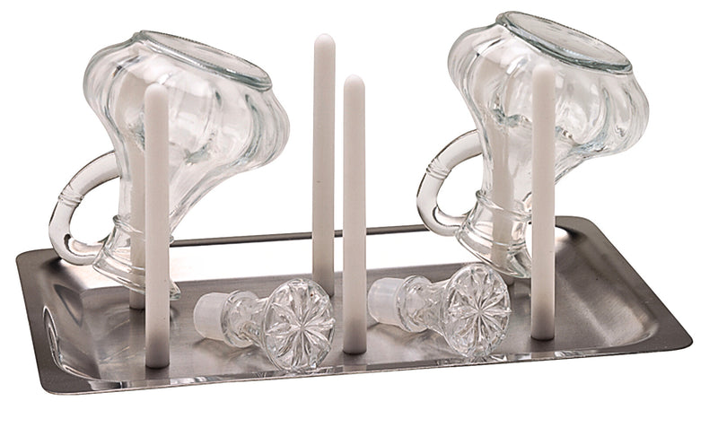 K26-6 Stainless Steel Cruet Drainer Tray – Holds 6 Cruets, 6-1⁄2˝ x 10˝