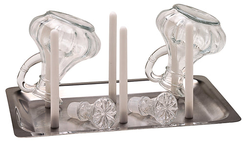 K26-6 Stainless Steel Cruet Drainer Tray – Holds 6 Cruets, 6-1⁄2˝ x 10˝