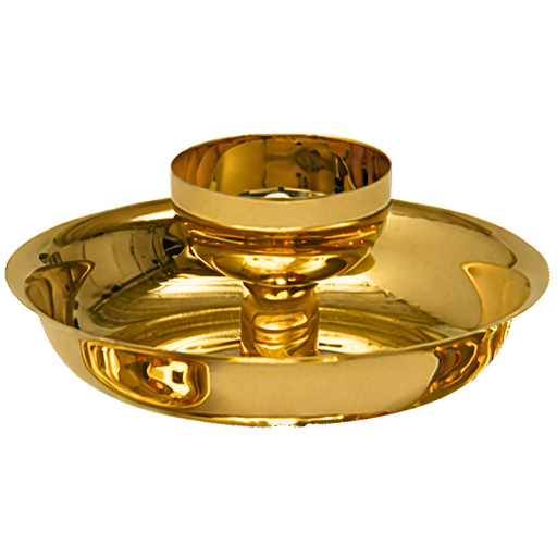 K308 Intinction Set – 7.5” Diameter Bowl, 400 Host Capacity, 24k Gold Plated