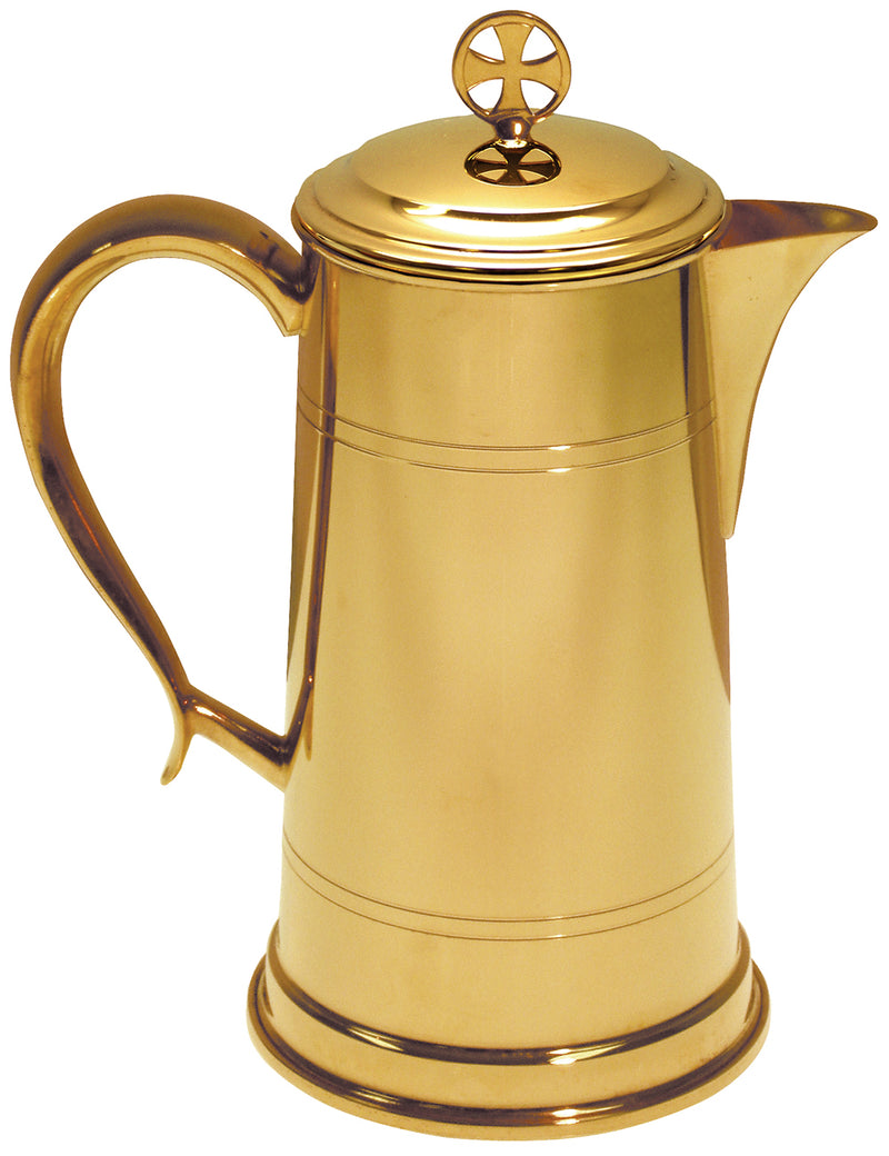 K311G Gold-Plated Flagon – 48 oz, 10”H with Removable Cover