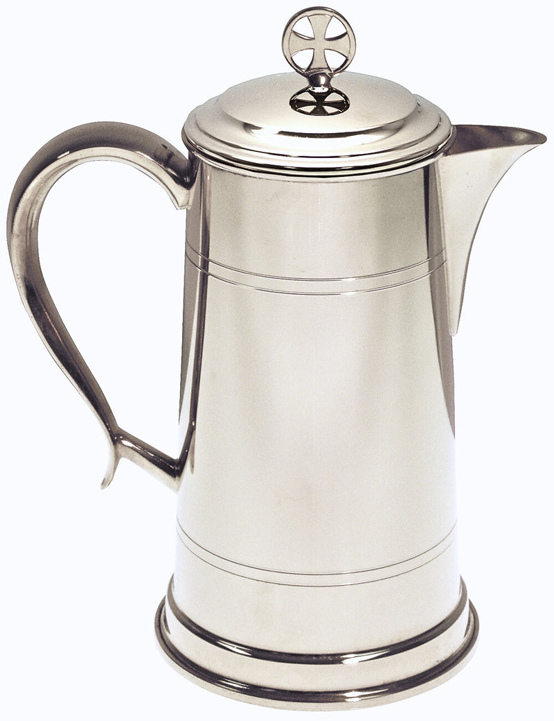 K311 Pewter Flagon – 48 oz, 10”H with Removable Cover