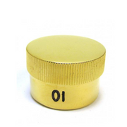 K31G - 1" Diameter, 3/4" Tall 24k Gold-Plated Oil Stock