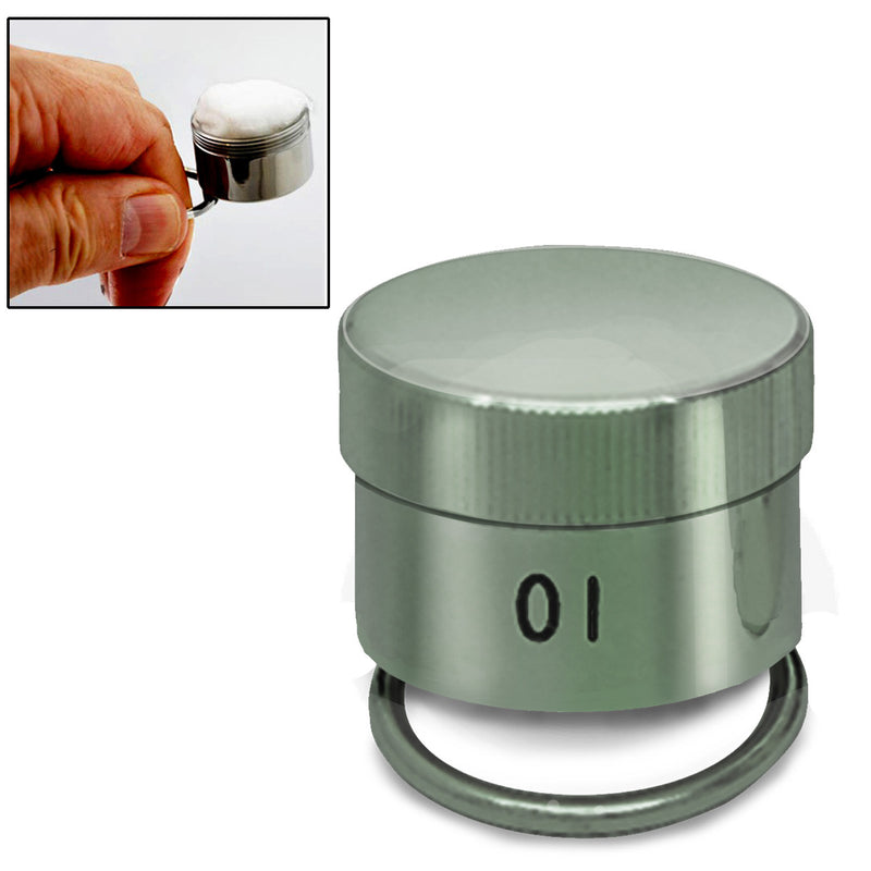 K31R - 1" Diameter, 3/4" Tall Stainless Steel Oil Stock With Ring