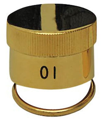 K31RG - 1" Diameter, 3/4" Tall 24k Gold-Plated Oil Stock With Ring