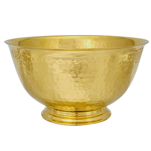 K348G 24k Gold Plated Brass Bowl – Hammered Finish Religious Bowl
