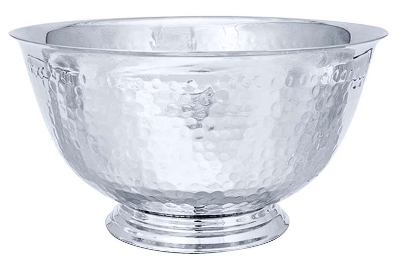 K348S Silver Plated Brass Bowl – Hammered Finish Religious Bowl