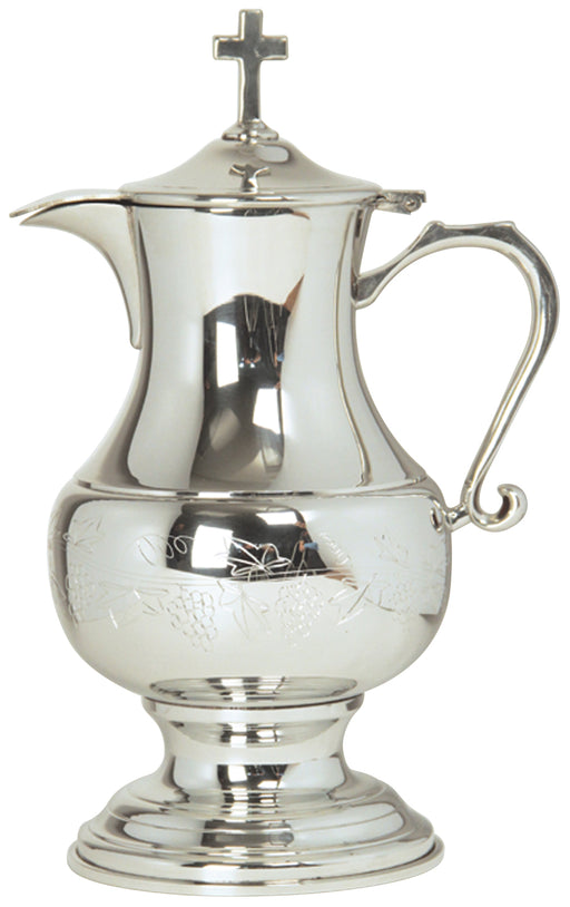 K367P Pewter Flagon – 48 oz, 11.5”H with Hinged Lid
