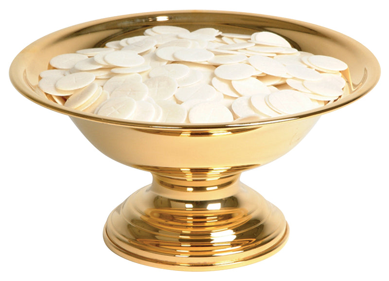 K368 24k Gold-Plated Ciborium Bowl – 5˝ High, 10˝ Diameter, 800 Host Capacity