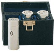 K39 Sacristy Oil Set – 3 Aluminum Containers with Threaded Lids, Labeled OI, OS, SC
