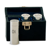 K39 Sacristy Oil Set – 3 Aluminum Containers with Threaded Lids, Labeled OI, OS, SC
