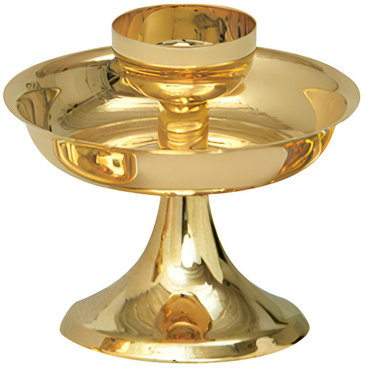 K408 Intinction Set – 6”H, 7.5” Bowl, 400 Host Capacity, 24k Gold Plated