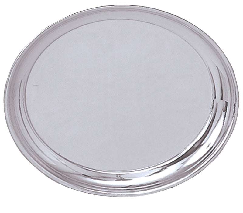 K570 – Stainless Steel Communion Tray, 12″ Diameter x 3/4″ Deep