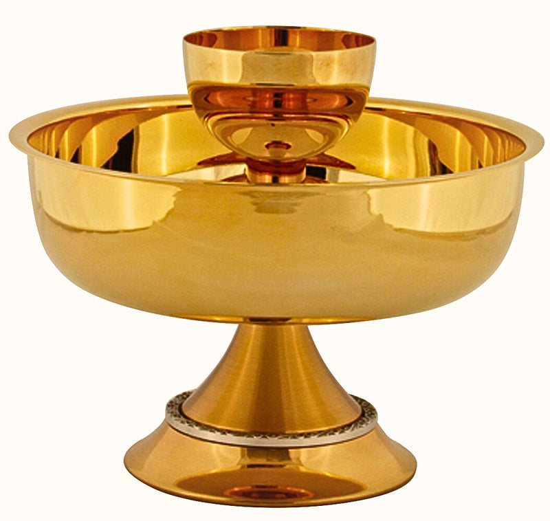 K608 Intinction Set with Base – 6.5”H, 7.75” Dia., 900 Host Capacity, 24k Gold Plated