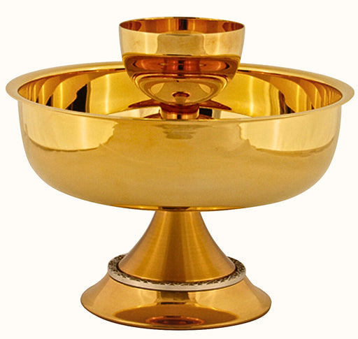 K608 Intinction Set with Base – 6.5”H, 7.75” Dia., 900 Host Capacity, 24k Gold Plated