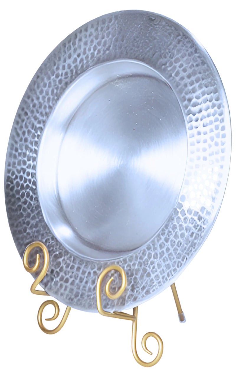 K660BT – Bright Silver-Plated Communion Tray, 8-3/4″ Dia with 5″ Well, 1/2″H, Catholic Church Altar Accessory