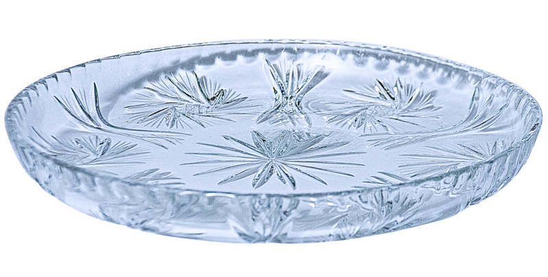 K939 Crystal Communion Tray – 9.375'' Diameter, 1.125'' Height