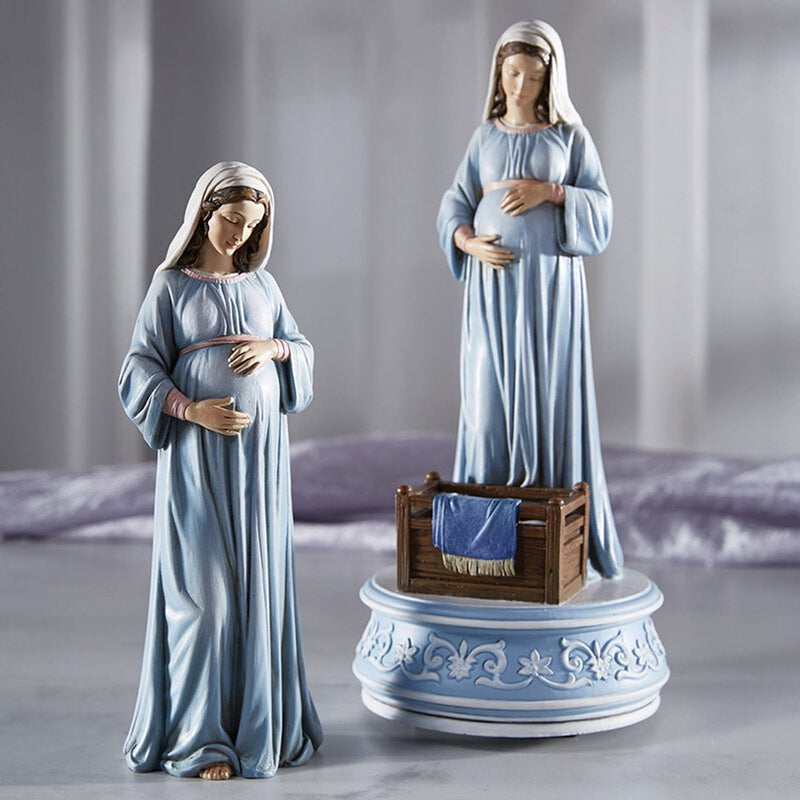 Labor of Love Mother Mary Musical Figurine 9.25”