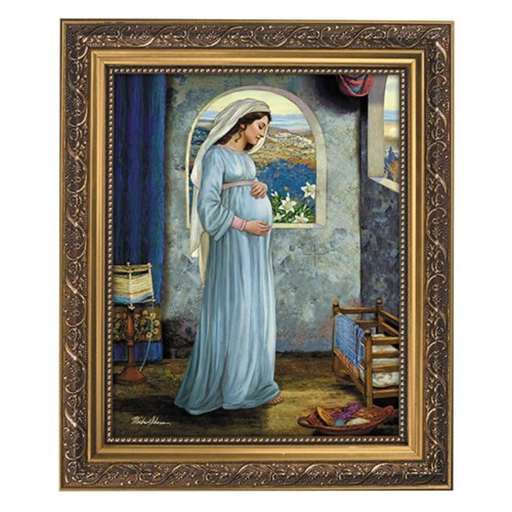 Labor of Love Mary Mother of God in 13” Gold Frame