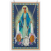 Laminated Holy Card Blessed Virgin Mary with Medal and 18" Silver Tone Pewter Chain Prayer Cards Catholic Gifts Catholic Presents Prayer Cards for Protection Holy Cards