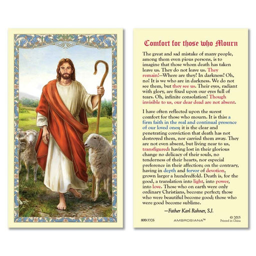 Laminated Holy Card Christ The Good Shepherd - 25 Pcs. Per Package