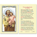 Laminated Holy Card St. Joseph And Child - 25 Pcs. Per Package