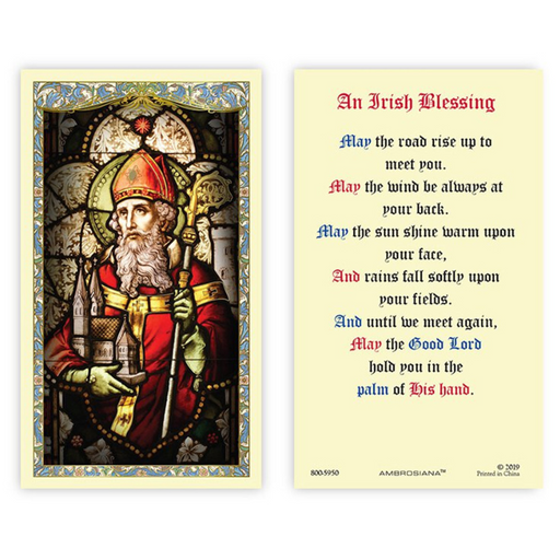 Laminated Holy Card St. Patrick - 25 Pcs. Per Package