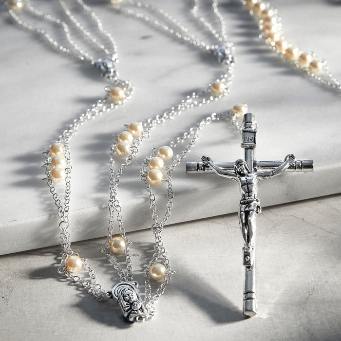 Lasso Rosary -  Mother of Pearl Ladder