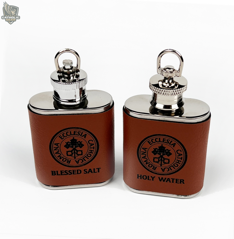 Blessed Salt and Holy Water Flask Pack