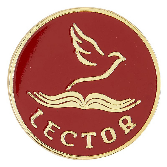 Lector Gold-Plated Lapel Pin - 12 Pieces Per Package
