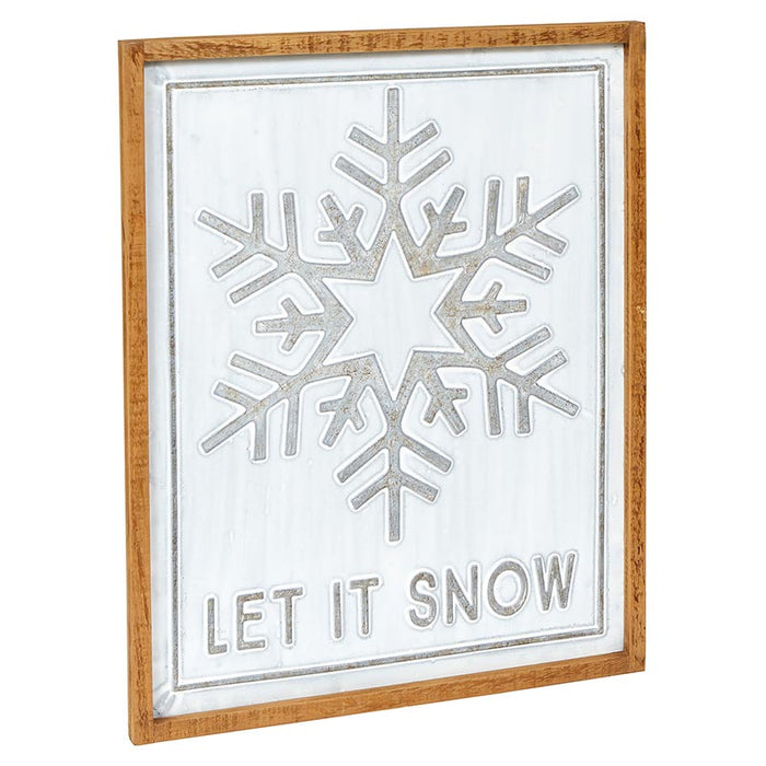 Let Snow Metal Sign
