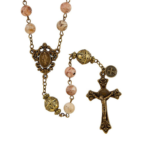 Light Brown Mantle of Mary Collection Rosary