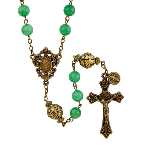 Light Green Mantle of Mary Collection Rosary
