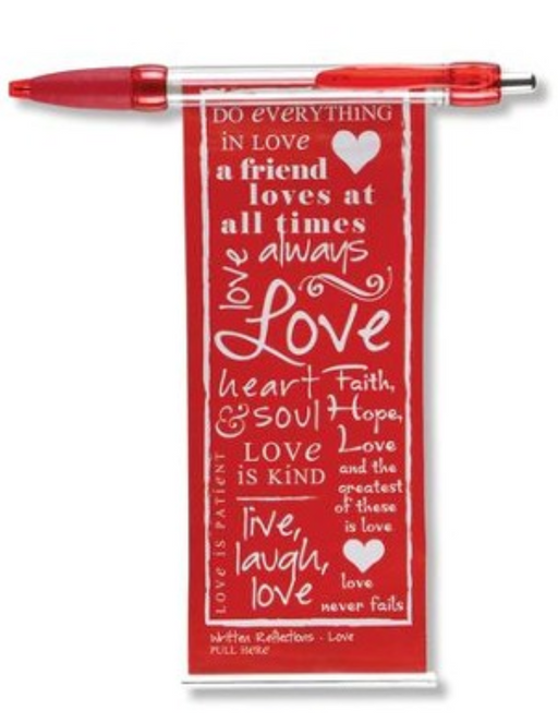 Love Banner Pen Written Reflections - 12 Pieces Per Package