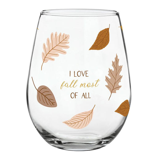 Love Fall Stemless Wine Glass