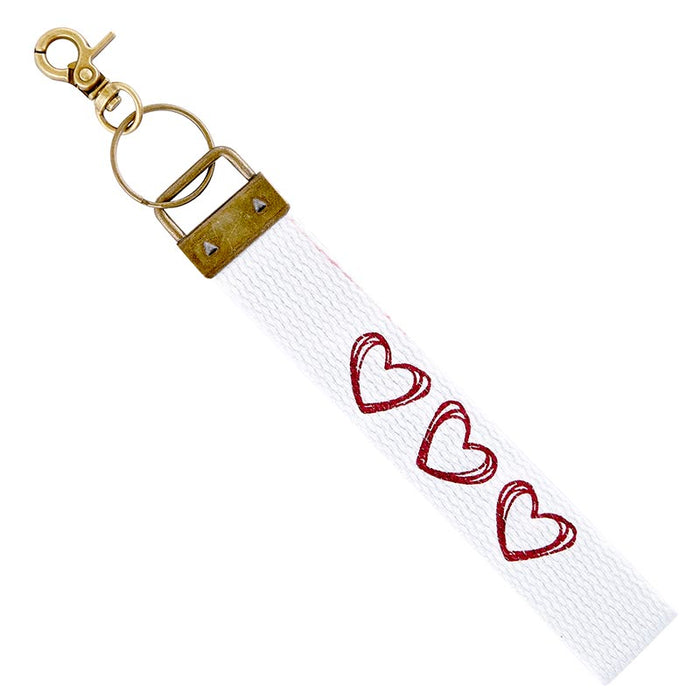 Love You More - Canvas Keychain - 4 Pieces Per Package