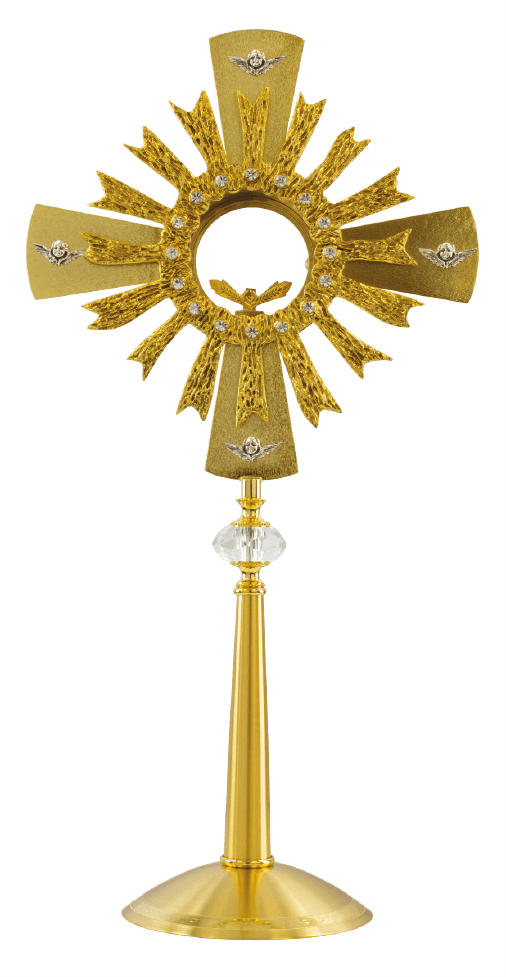 23-Inch Gold and Silver-Plated Catholic Monstrance