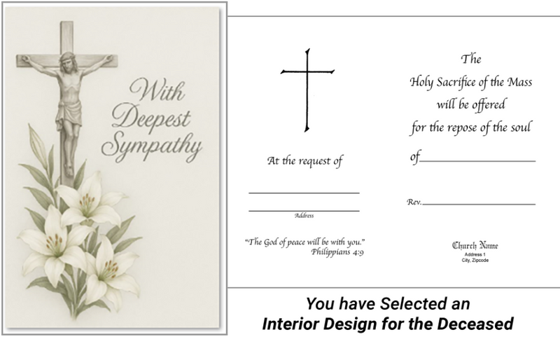 MC 35 Stock Mass Card – The Compassion of the Cross | Catholic Mass Cards for Parishes