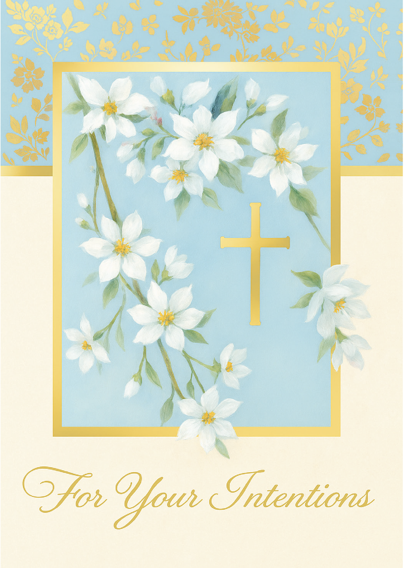 MC 50 Stock Mass Card – For Your Intentions | Catholic Parish Mass Cards 4x6 & 5x7