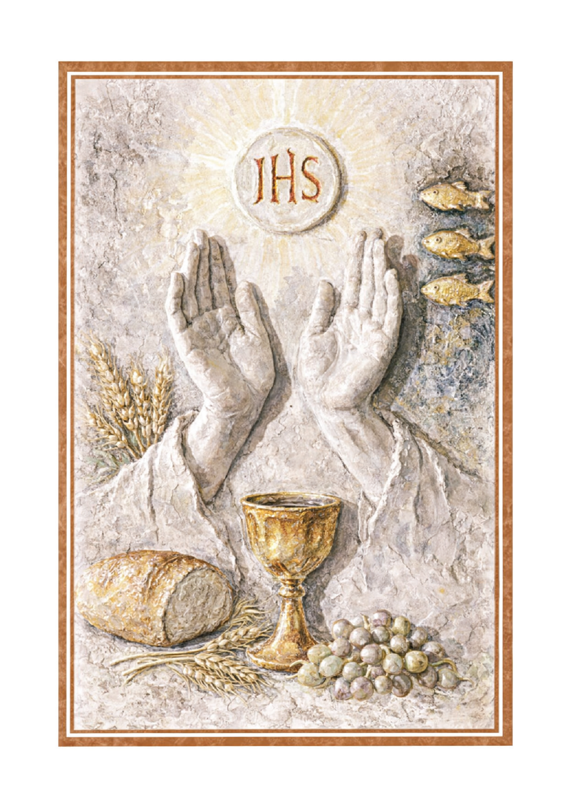 MC 60 Stock Mass Card – Gift of the Eucharist | Catholic Parish Mass Cards 4x6 & 5x7