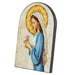 Madonna Of The Rose Arched Wood Plaque