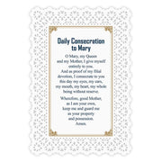 Madonna Streets/Daily Consecration To Mary Lace Holy Card