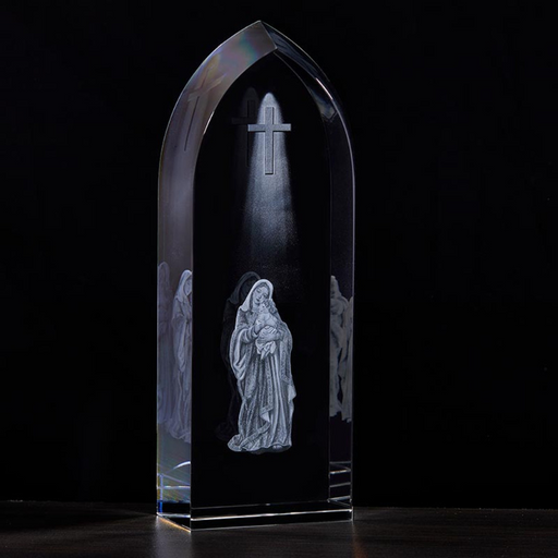 Madonna and Child Etched Glass
