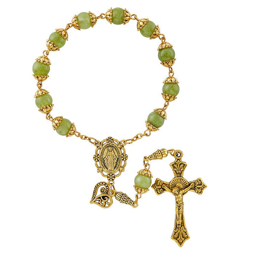 Mantle Of Mary Decade Rosary - Seafoam