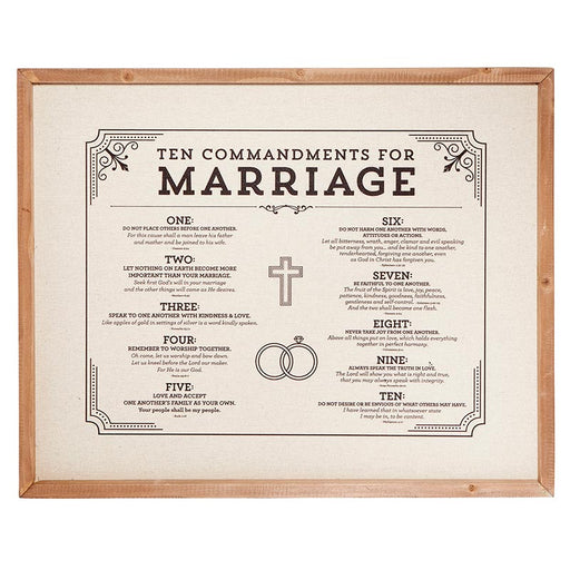 Marriage - Ten Commandments - 2 Pieces Per Package