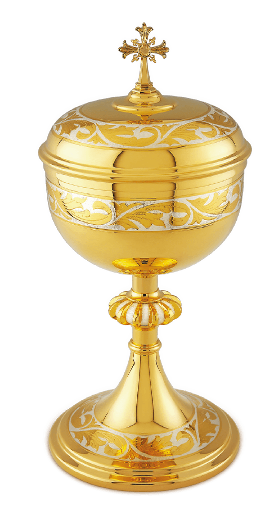 24K Gold-Plated Ciborium with 300-Host Capacity