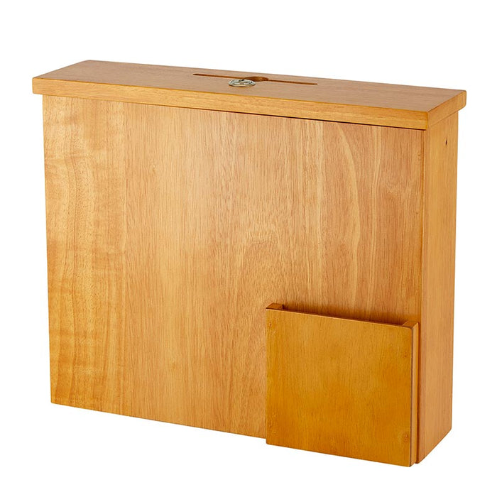 Medium Oak Wall Mounted Donation Box