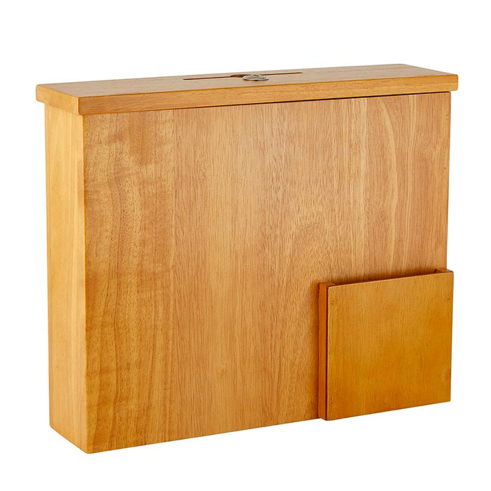 Medium Oak Wall Mounted Donation Box