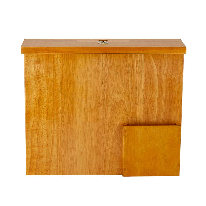 Medium Oak Wall Mounted Donation Box